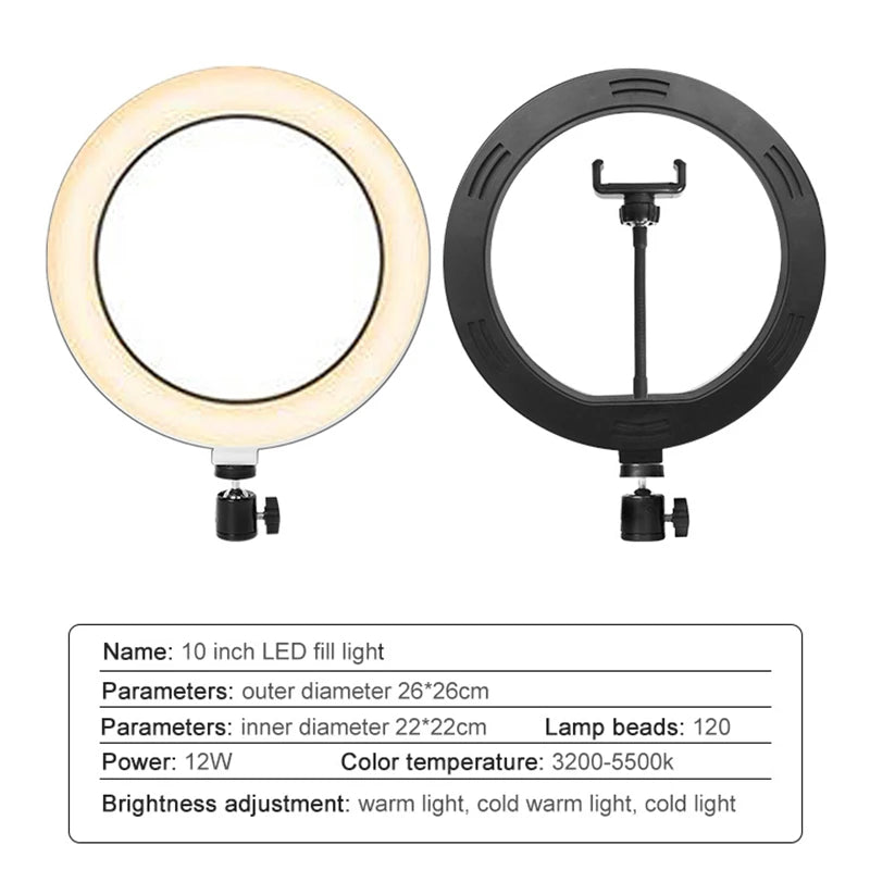 Studio Ring Light And Phone Holder Setup