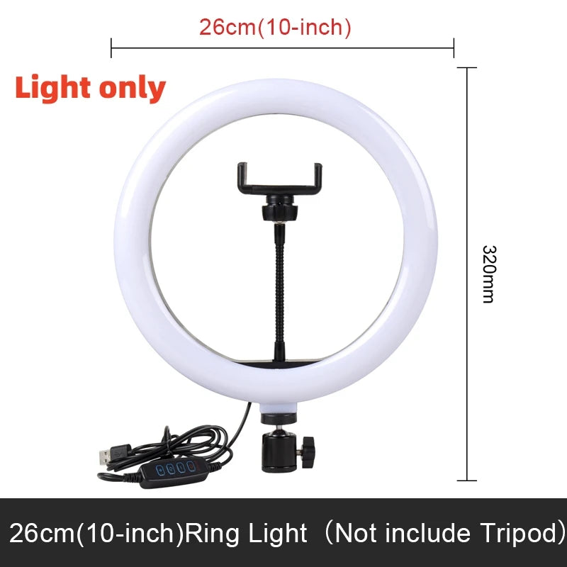 Studio Ring Light And Phone Holder Setup