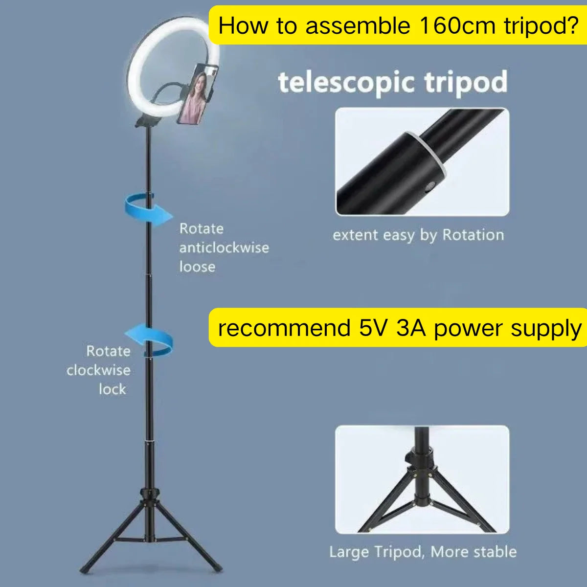 Studio Ring Light And Phone Holder Setup