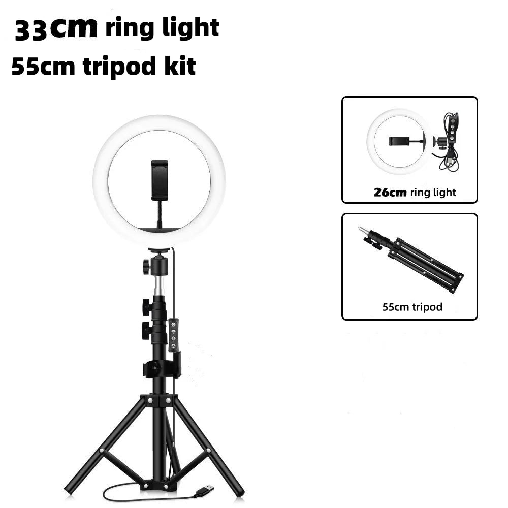 Studio Ring Light And Phone Holder Setup