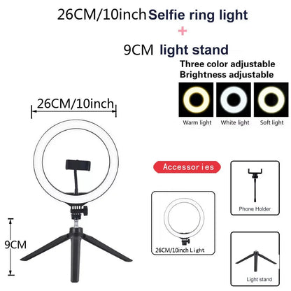 Studio Ring Light And Phone Holder Setup