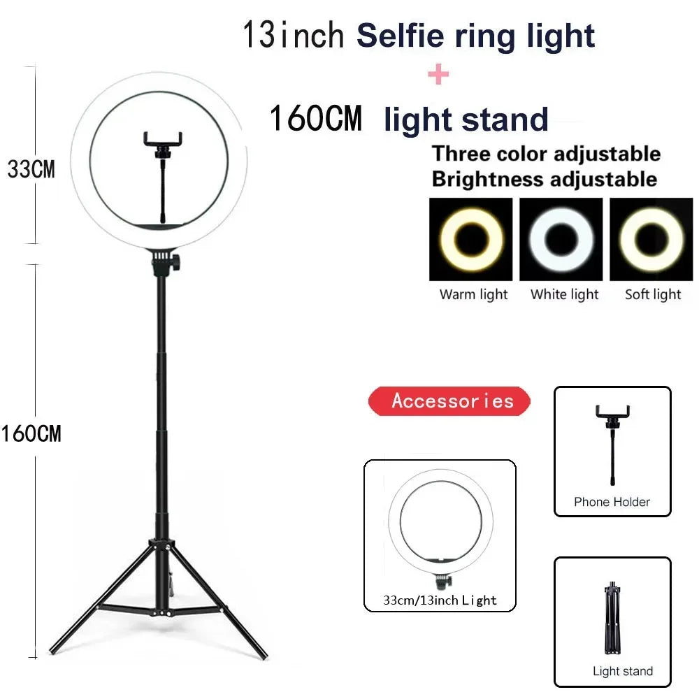 Studio Ring Light And Phone Holder Setup