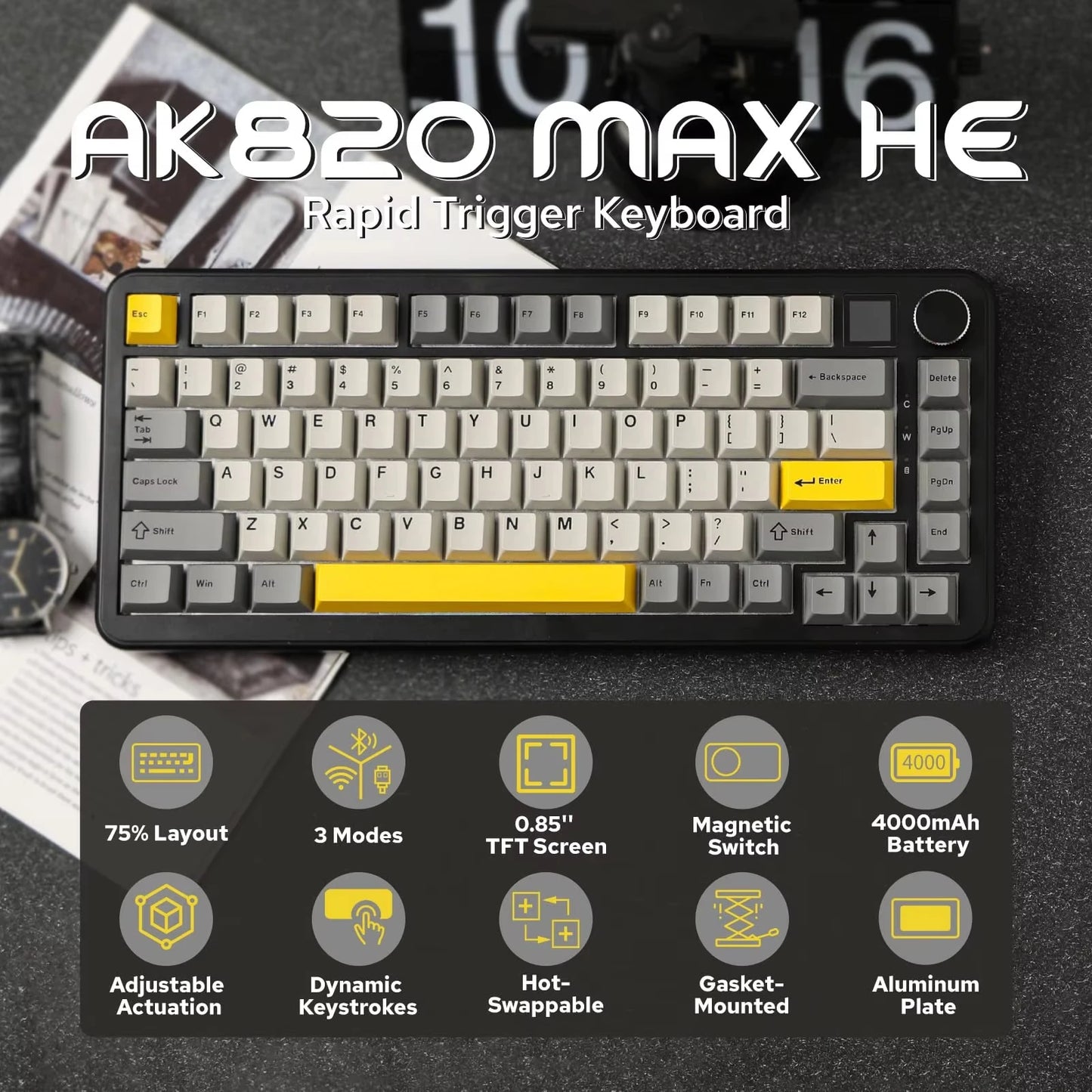 AJAZZ AK820MAX Magnetic Switch Keyboard